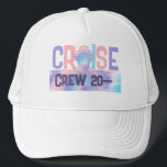 Custom Tie Dye Pink and Purple Personalized キャップ<br><div class="desc">Set sail in style with our Custom Tie Dye Pink and Purple Personalized Trucker Hat! Whether you're gearing up for a Caribbean cruise, planning a girls' trip, or celebrating a bachelorette bash on the high seas, this trendy hat adds a splash of fun to any group gathering. Featuring a vibrant...</div>