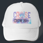Custom Tie Dye Pink and Purple Personalized キャップ<br><div class="desc">Set sail in style with our Custom Tie Dye Pink and Purple Personalized Trucker Hat! Whether you're gearing up for a Caribbean cruise, planning a girls' trip, or celebrating a bachelorette bash on the high seas, this trendy hat adds a splash of fun to any group gathering. Featuring a vibrant...</div>