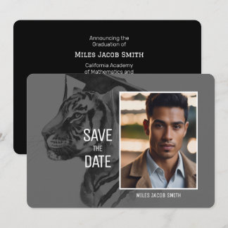 Custom Tiger Graduation Announcement セーブザデート