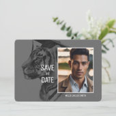 Custom Tiger Graduation Announcement セーブザデート (スタンド正面)