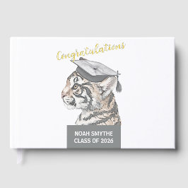 Custom Tiger Graduation Foil Guestbook ゲストブック