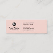 Custom tiny business logo simple modern minimalist スキニー名刺 (正面)