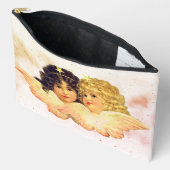 CUSTOM TOILETRY BAGS TWIN ANGELS WITH CLOUDS アクセサリーポーチ (見開き)