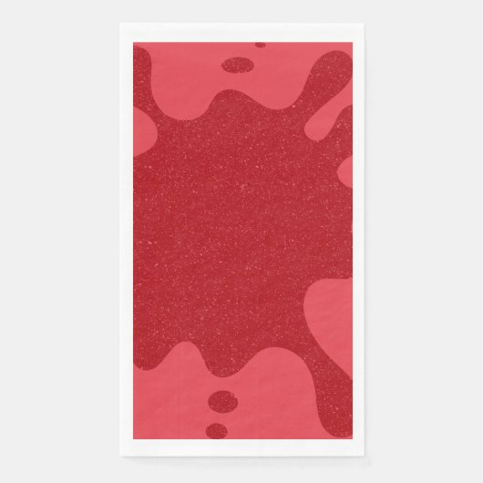 Custom Tomato Red Abstract Drip Paper Napkins (正面)