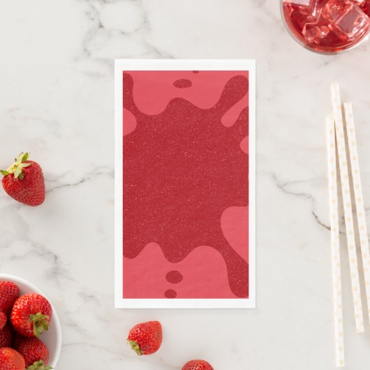 Custom Tomato Red Abstract Drip Paper Napkins (インサイチュ)