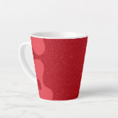Custom Tomato Red Blob Mug – Editable Design カフェラテマグ (左アングル)