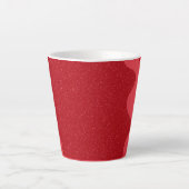 Custom Tomato Red Blob Mug – Editable Design カフェラテマグ (正面)