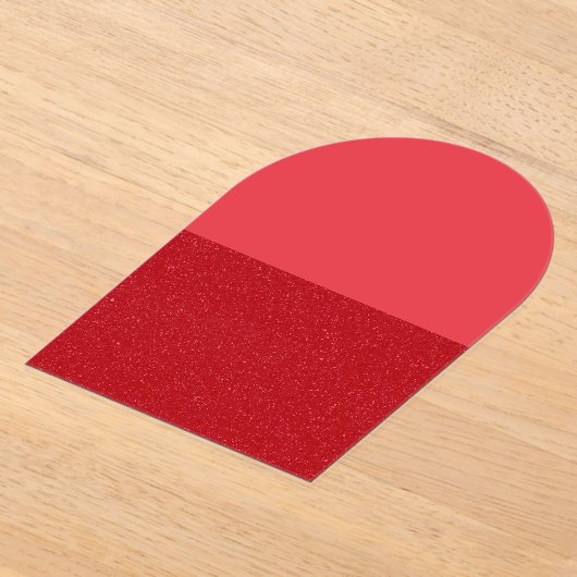 Custom Tomato Red Block Acrylic Invitation アクリル招待状 (レイダウン)