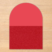 Custom Tomato Red Block Acrylic Invitation アクリル招待状 (正面)