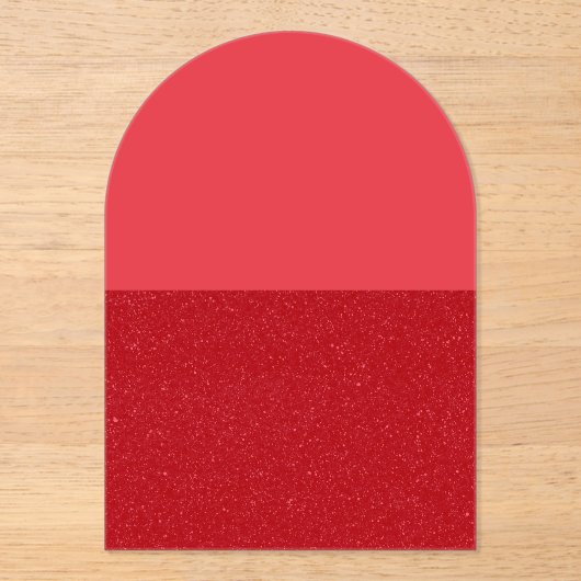 Custom Tomato Red Block Acrylic Invitation アクリル招待状 (正面)