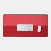 Custom Tomato Red Desk Mat – Bold Split Design デスクマット (キーボード&マウス)