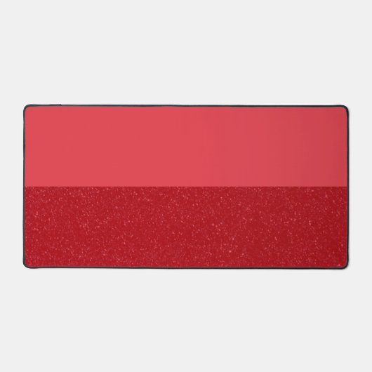 Custom Tomato Red Desk Mat – Bold Split Design デスクマット (正面)