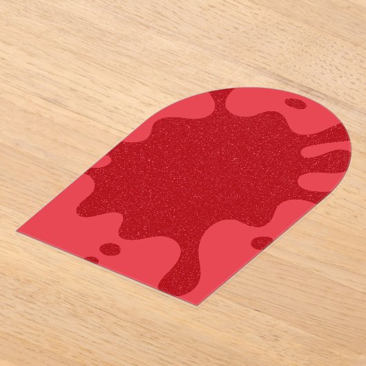 Custom Tomato Red Drip Acrylic Invitation アクリル招待状 (レイダウン)