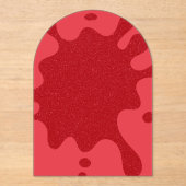 Custom Tomato Red Drip Acrylic Invitation アクリル招待状 (正面)