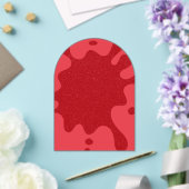 Custom Tomato Red Drip Acrylic Invitation アクリル招待状 (インサイチュ (ウェディング))