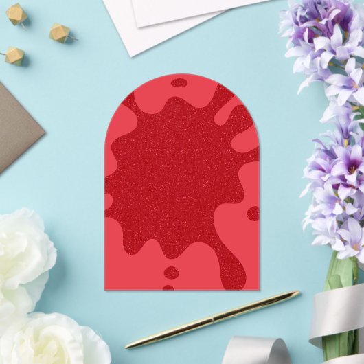 Custom Tomato Red Drip Acrylic Invitation アクリル招待状 (インサイチュ (ウェディング))