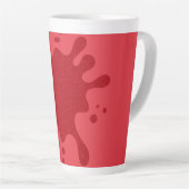 Custom Tomato Red Drip Latte Mug カフェラテマグ (右アングル)