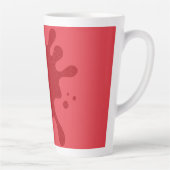 Custom Tomato Red Drip Latte Mug カフェラテマグ (右)