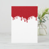 Custom Tomato Red Drip Noise Flat Card セーブザデート (スタンド正面)