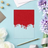 Custom Tomato Red Drip Top Acrylic Invitation アクリル招待状 (インサイチュ (ウェディング))