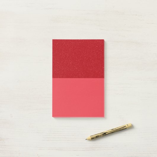 Custom Tomato Red Glitter Block Notes ポストイット (デスク上)