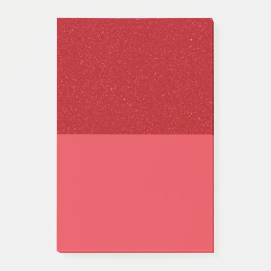 Custom Tomato Red Glitter Block Notes ポストイット (正面)