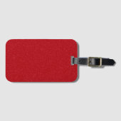 Custom Tomato Red Glitter Noise Luggage Tag ラゲッジタグ (正面横)