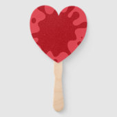 Custom Tomato Red Heart Fan – Bulk Set of 10 ハンドファン (正面)