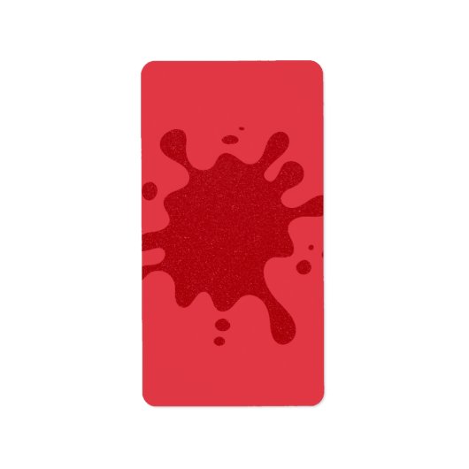 Custom Tomato Red Ink Blot Return Address Label ラベル (正面)