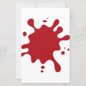 Custom Tomato Red Ink Splat Paper Sheet (正面)