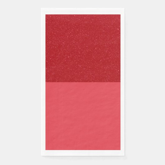 Custom Tomato Red Noise Split Guest Paper Napkin (正面)