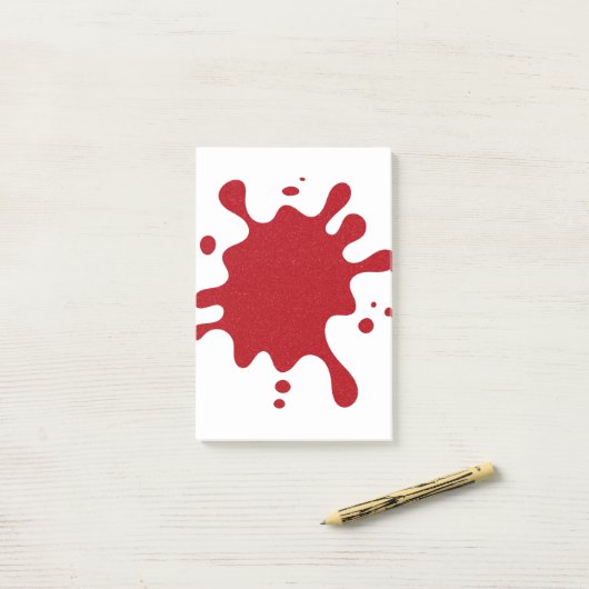 Custom Tomato Red Paint Splash Post-It Notes ポストイット (デスク上)