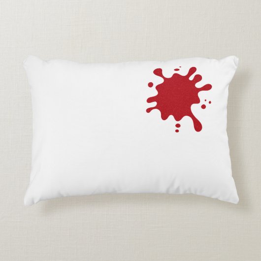 Custom Tomato Red Splash Accent Pillow アクセントクッション (正面)