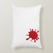 Custom Tomato Red Splash Accent Pillow アクセントクッション (正面(垂直))