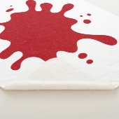 Custom Tomato Red Splash Blanket – White Base シェルパブランケット (3/4)