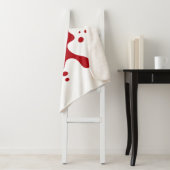 Custom Tomato Red Splash Blanket – White Base シェルパブランケット (インサイチュ)