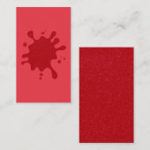 Custom Tomato Red Splash Bulk Flat Place Cards プレイスカード (正面/裏面)