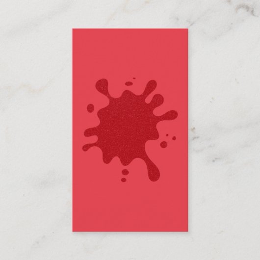 Custom Tomato Red Splash Bulk Flat Place Cards プレイスカード (正面)