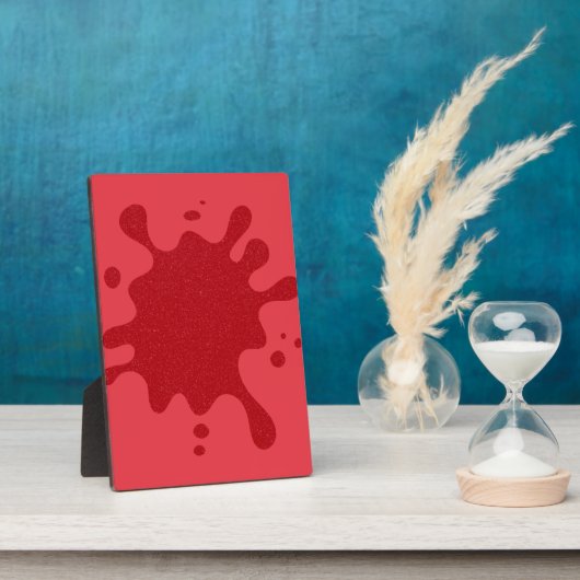 Custom Tomato Red Splash Display Plaque フォトプラーク (側面)