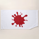 Custom Tomato Red Splash Graphic Beach Towel ビーチタオル (正面)