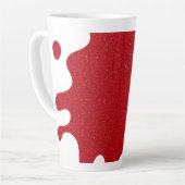 Custom Tomato Red Splash Noise Latte Mug カフェラテマグ (左アングル)
