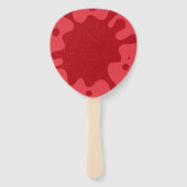 Custom Tomato Red Splash Paddle Fans (Set of 10) ハンドファン (正面)