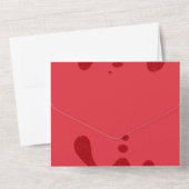 Custom Tomato Red Splash Seal & Send Invite オールインワン招待状 (裏面)