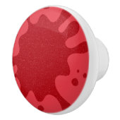 Custom Tomato Red Splash Textured Cabinet Knob セラミックノブ (右)