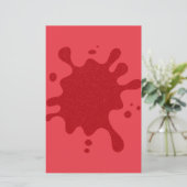Custom Tomato Red Splat Design Paper Sheet (スタンド正面)