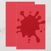 Custom Tomato Red Splat Design Paper Sheet (正面/裏面)