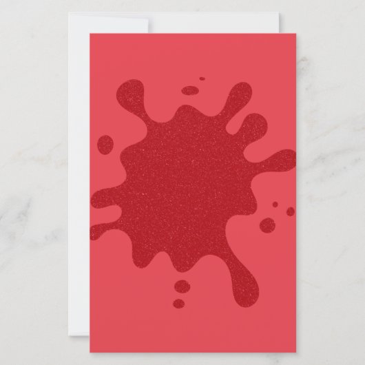 Custom Tomato Red Splat Design Paper Sheet (正面)