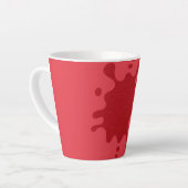 Custom Tomato Red Splat Mug – Editable Design カフェラテマグ (左アングル)