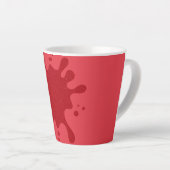 Custom Tomato Red Splat Mug – Editable Design カフェラテマグ (右アングル)