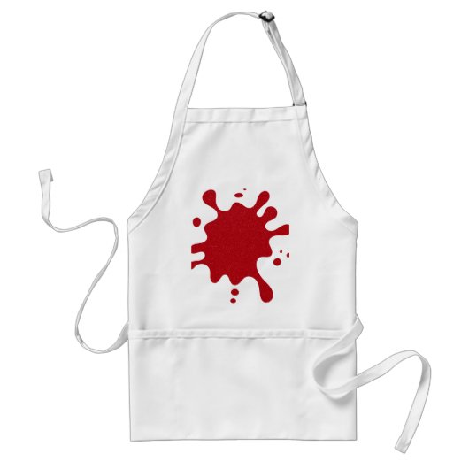 Custom Tomato Red Splatter Apron スタンダードエプロン (正面)